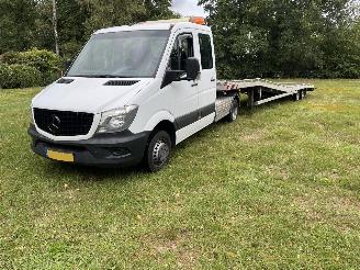 skadebil bedrijf Mercedes Sprinter 519 DUBBEL CABINE MET OPLEGGER AUTOTRANSPORTER 2017/9
