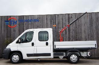 damaged passenger cars Peugeot Boxer 2.2 HDi Dubbele Cabine Open Laadbak Kraan Airco Trekhaak 96KW Euro 4 2013/5