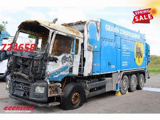 krockskadad bil vrachtwagen MAN TGS 36.480 8X4 MTS Dino 5 12m3 Saugbagger Euro 6 2016/9