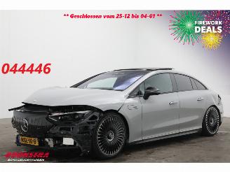 krockskadad bil auto Mercedes EQE AMG 53 4MATIC+ 90 kWh Pano 360° HUD AR Burmester 830 km!! 2025/6