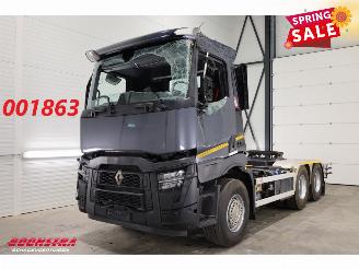 skadebil vrachtwagen Renault  480 ACC 2X PTO Hydrauliek AJK Kip / Schiebe 6X4 144.786 km! 2023/4