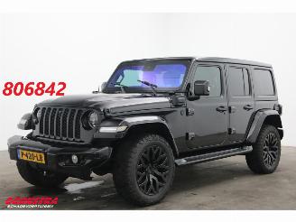 krockskadad bil auto Jeep Wrangler Unlimited 4xe 380 Sahara Schuifdak Leder LED Alpine ACC Camera SHZ 2022/2