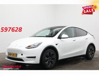 krockskadad bil auto Tesla Model Y Long Range RWD 75 kWh Pano LED ACC Leder Camera SHZ 2025/2