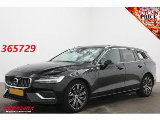 krockskadad bil auto Volvo V-60 2.0 T8 Twin Engine AWD R-Design Pano Navi Virtual Memory Leder SHZ LrHZ Camera PDC AHK 2019/12