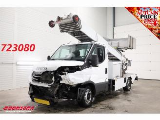 krockskadad bil bedrijf Iveco Daily 35S14 Böcker LAK-A11 30m ladderlift PTO Airco Cruise 2024/7