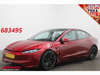 krockskadad bil auto Tesla Model 3 Performance AWD 78 kWh Pano ACC Leder Memory SBL LrHZ 10.789km! 2025/12