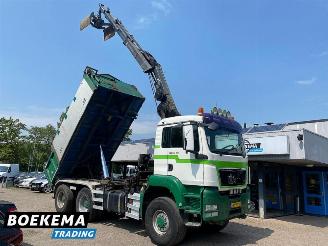 danneggiata veicoli industriali MAN TGS 32.400 6X6 Hiab 166Pro Remote Kipper Widespread Euro5 2009/1