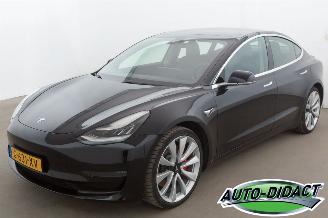 Voiture accidenté Tesla Model 3 Performance AWD 75 KWH 2019/12