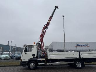 krockskadad bil vrachtwagen DAF AE 45 Openlaadbak + Laadkraan 1998/12