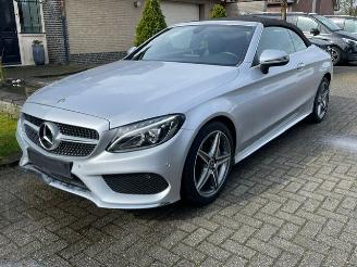krockskadad bil auto Mercedes C-klasse Cabrio 180 AMG LINE NAVI CAMERA LED 2017/10